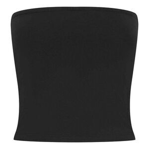 SF Womens/Ladies Bandeau Crop Top / Black